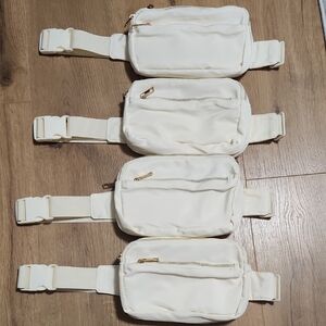 Crossbody Bag Cream With Gold Zippers NWOT (4 Available) Great Gift Idea 🎁